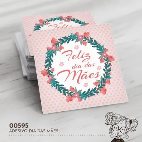 Adesivo Quadrado Dia das Mães - 00595