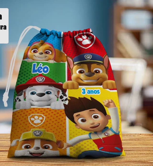 Saquinho Supresa para lembrancinhas Patrulha Canina