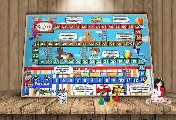 Tabuleiro Educativo Personalizado Fábrica de Brinquedos