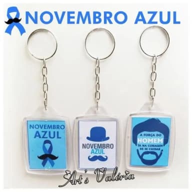 Chaveiro de Acrílico Novembro Azul