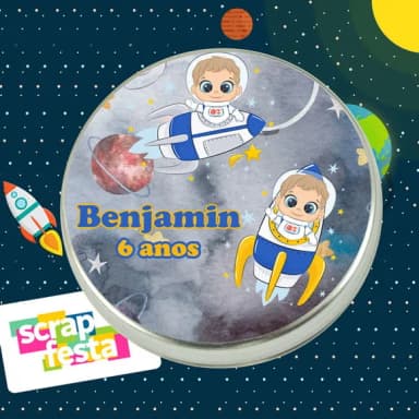 Latinha Personalizada Festa Espaço Astronauta Cute