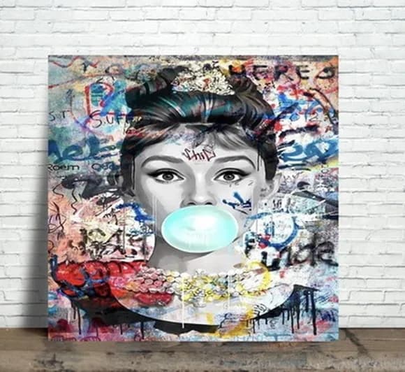 Azulejo Decorativo Pop Art Audrey Hepburn
