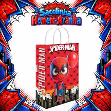 Arquivo de Corte SACOLINHA HOMEM ARANHA 08