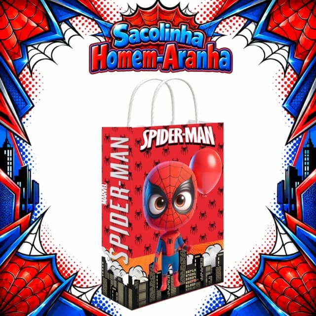 Arquivo de Corte SACOLINHA HOMEM ARANHA 08