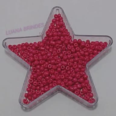 Miçanga acrílica Pink - 6mm - pacote c/ 60 gramas