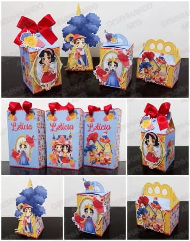 Kit 60 Lembrancinhas Branca de Neve