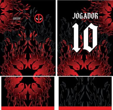 Arte Vetor Camisa Interclasse Deadpool 358