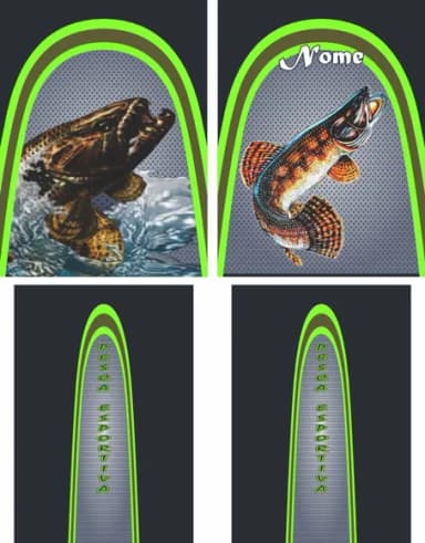 Arte Estampa Camisa Pesca-mod-0250