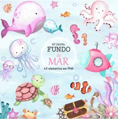 Kit Digital Fundo do Mar *01