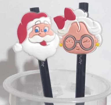 Lápis com Ponteira Natal - 6 Unidades