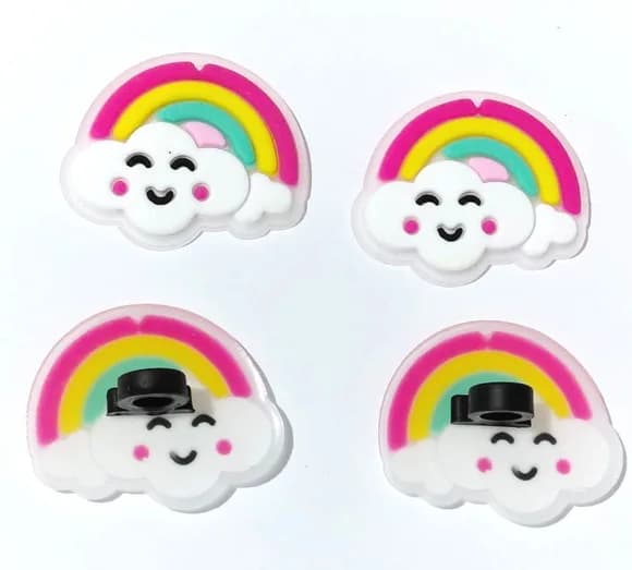 Ponteira P/lápis Nuvem Arco Iris Pacote com 6 Unidades