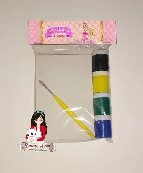 Kit Pintura Personalizado Tema Barbie