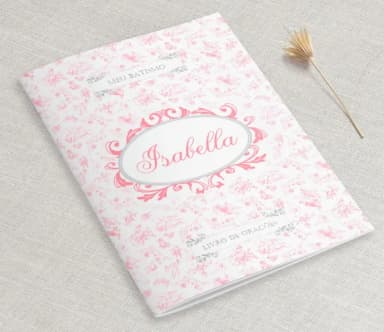 Livrinho De Orações Personalizado Toile Jouy