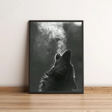 Quadro Lobo Uivando 139