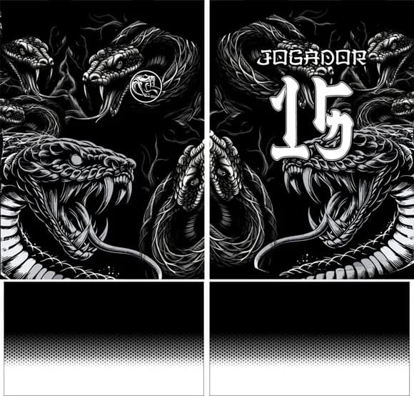 Arte Vetor Camisa Interclasse Serpente Mod-253
