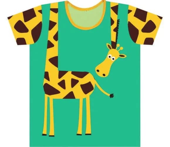 Camiseta Infantil Girafa Divertida Unissex – Fantasia Safari para Meninos e Meninas | Ricardo Fantasias
