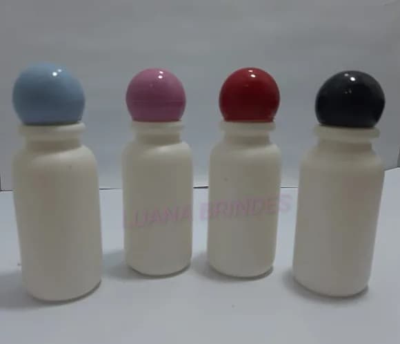Frasco Branco PVC 30ml Tampa Bola Monange Pct 10 unidades