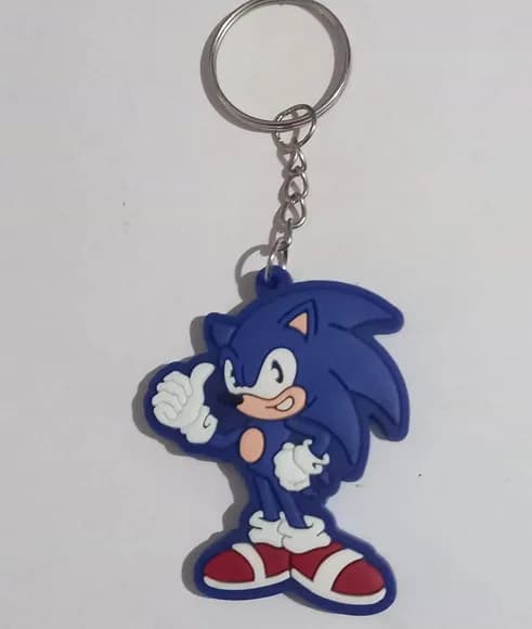 Chaveiro Sonic Emborrachado - 4 Peças