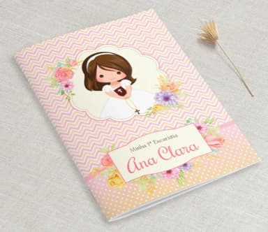 Lembrança Para Eucaristia Floral - Livro De Orações