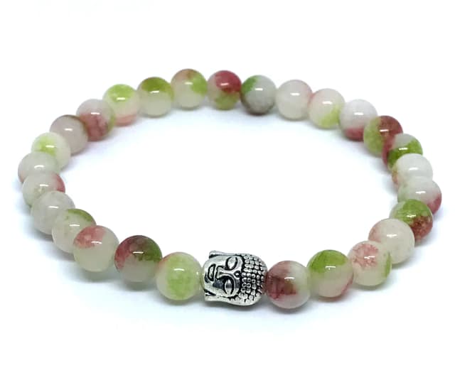 Pulseira japamala  Jade Color 27 Contas – Equilíbrio e Proteção Buda