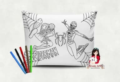 Almofada Pinte e Lave Homem Aranha