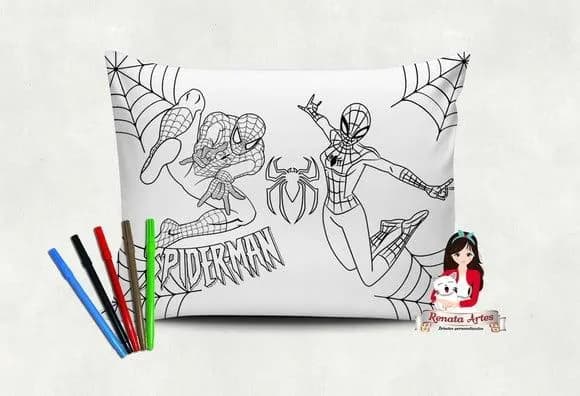 Almofada Pinte e Lave Homem Aranha