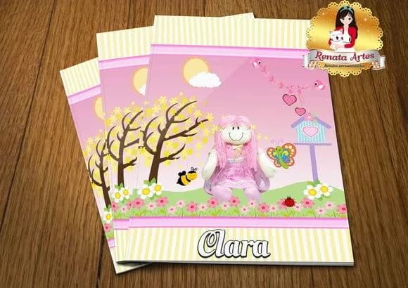 Revista de Colorir com Giz Boneca