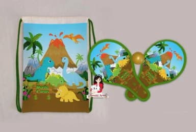 Mochila Ping Pong Tema Dinossauro Baby
