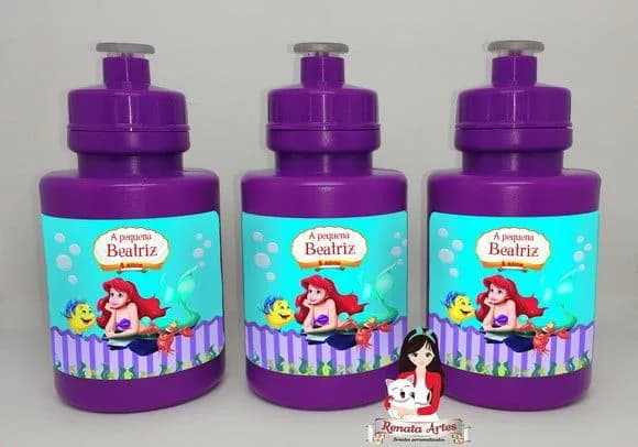 Squeeze Personalizado Pequena Sereia Ariel