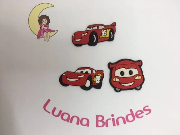 Apliques Carros de Emborrachado - Pct C/6 Unid