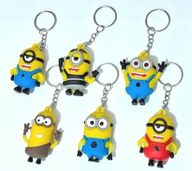 Chaveiro Minions 3d Emborrachado Pacote com 2 Unidades