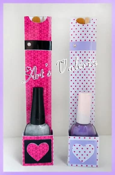 kit esmalte, lixa e palito