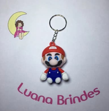 Chaveiro Mario Bros de Emborrachado 3d Pct C/2 Unidades