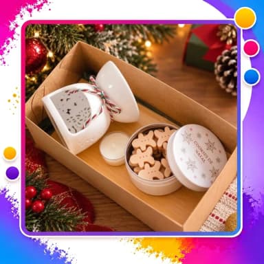 Kit Presente de Natal Artesanal – Vela Aromática e Lembrancinha Natalina