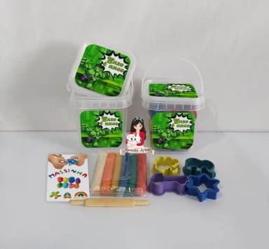 Kit Massinha no Baldinho Personalizado Hulk