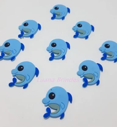 Aplique de Peixinho emborrachado - pct com 9 unidades