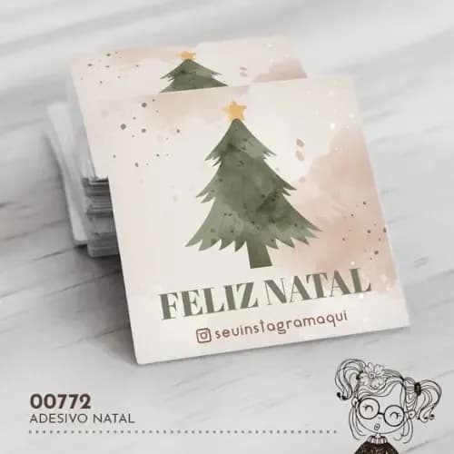 Adesivo Quadrado Natal - 00772