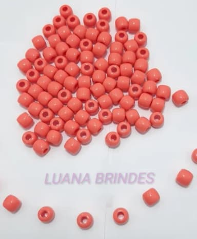 Miçanga Tererê Coral 10mm Pct 100 Unidades