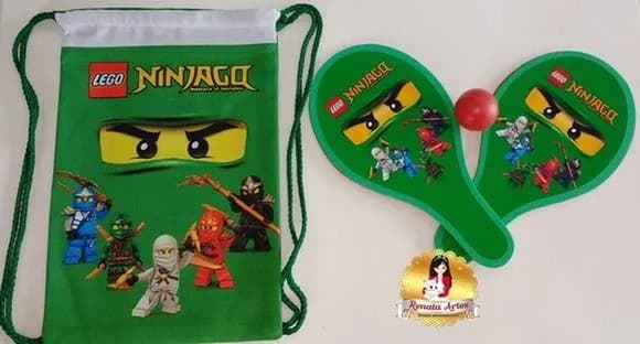 Mochila Ping Pong Tema Ninjago Verde