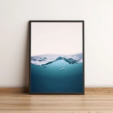 Quadro Onda Azul Minimalista 2669