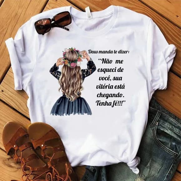 Camiseta Frases de Fé e Esperança