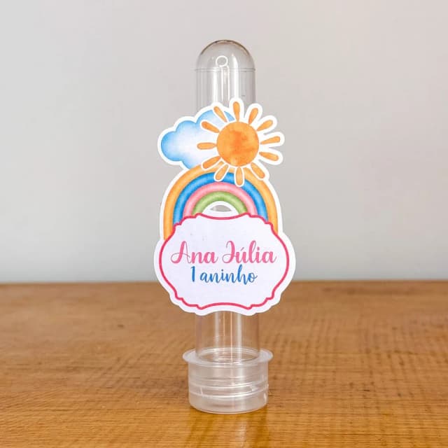 Apliques para Tubetes Personalizados PRIMEIRA VOLTA AO SOL MENINA - Decoração de Festa | Lembrancinhas | Aniversário | Personalizados