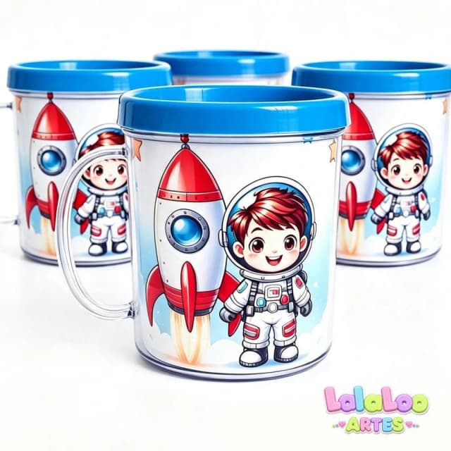 Caneca Astronauta Espaço Galaxia Personalizada
