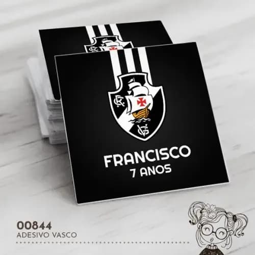 Adesivo Quadrado Vasco - 00844