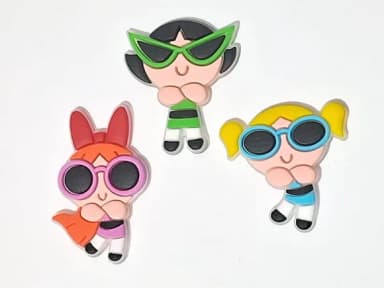 Aplique Meninas Super Poderosas Emborrachado 6 Unidades