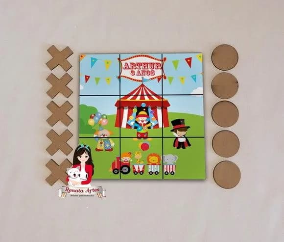 Jogo da Velha Personalizado Circo