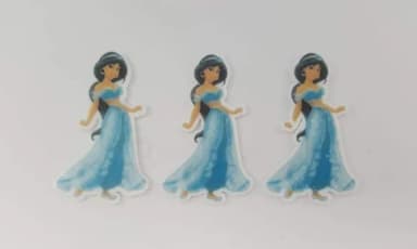 Aplique da Princesa Jasmine em Acrílico Uv com 5cm