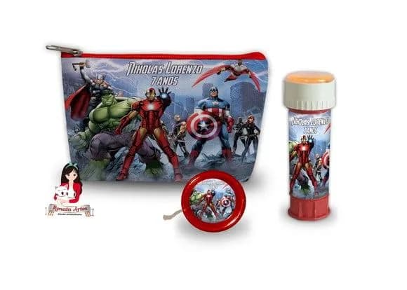 Necessaire com Ioiô e Bolhas de Sabão Vingadores