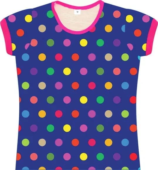 Baby Look Infantil Bolas Coloridas