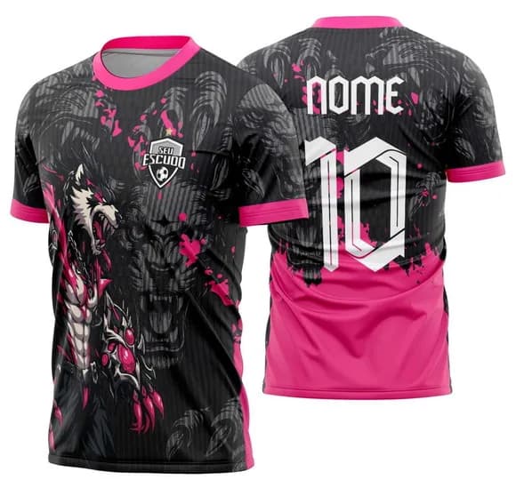 Arte Vetor Camisa Interclasse Lobo Mod-867